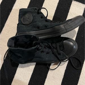 Black high top converse